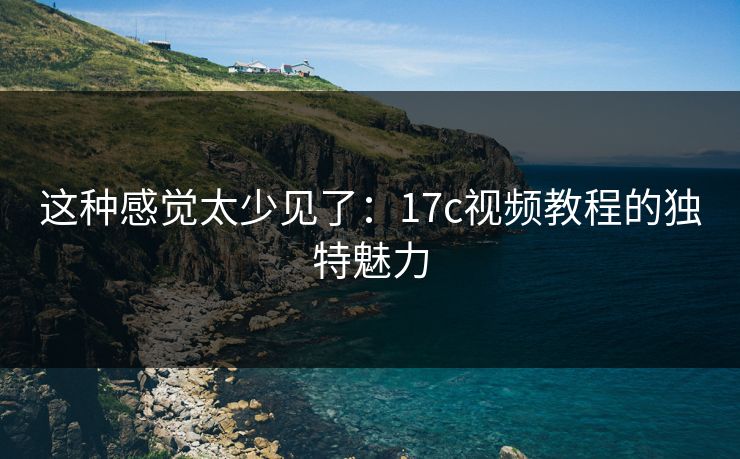 这种感觉太少见了：17c视频教程的独特魅力